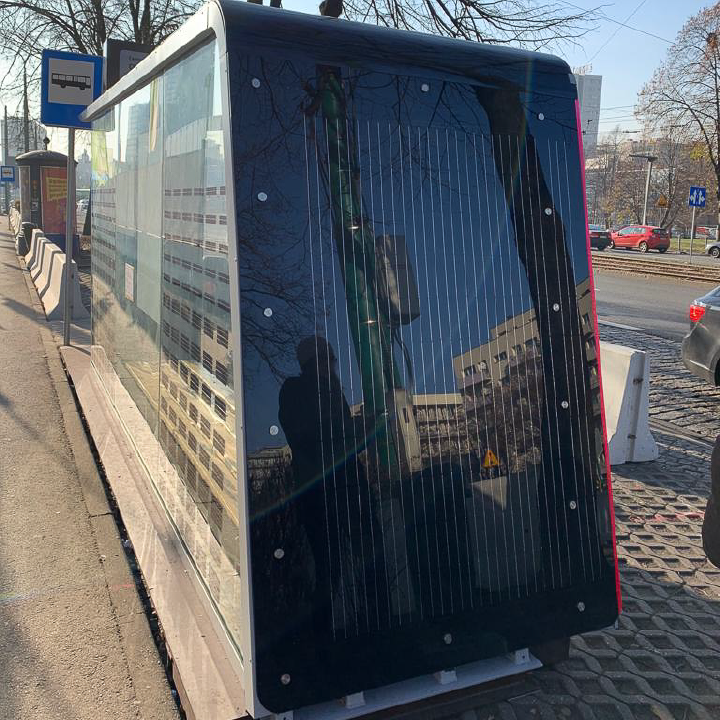 Smart City bus stop.